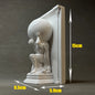 White Gypsum Atlas Sculpture Bookend Classic Greek Mythology Relief Decoration Figurine Desktop Art Home Office Decor Gift