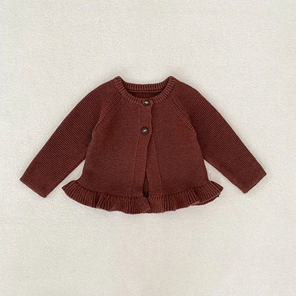 2025 New Autumn Toddler Baby Girl Clothes Set 0-3Yrs Infant Baby Girls Clothing Suit Long Sleeved Cardigan Sweater+PP Shorts