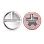 New Non-Slip Stainless Steel Kids Plate with Suction Anti Breakage Divided Baby Plates Silicone Sleeves Removable Toddler Bowls