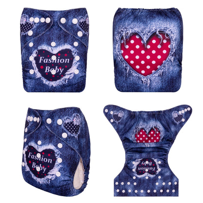 U Pick ALVABABY Digital Position Cloth Diapers Baby Reusable Modern Cloth Nappy for Baby with 1pc Microfiber Insert