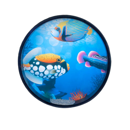 Orff 10 inch Sea Wave Drum Round Solid Wood Instrument Musical Children Percussion For Baby Early Learning Music Equipment