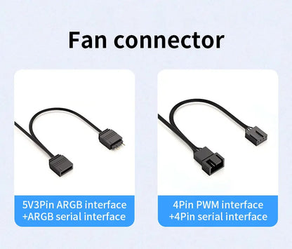 TEUCER Prism12025 PC Case Fan 120mm 5V 3Pin ARGB Cyclic Mirror Light Effect PWM 800 to 2000RPM Cooling Fan 3 Piece Set