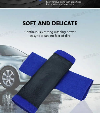 SEAMETAL 1/2pcs Car Cleaning Towel Magic Clay Cloth for Car Detailing with Blue Clay Bar Towel Washing Tool Car Accessories