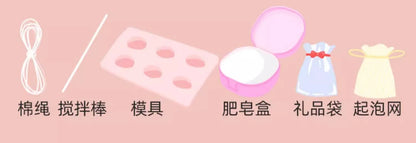 Kids DIY Soap Making Kit Gem Crystal Shapes Handcraft Art Set Creative Molding Craft Toy Birthday Gift for Girls Boys Hobby Play