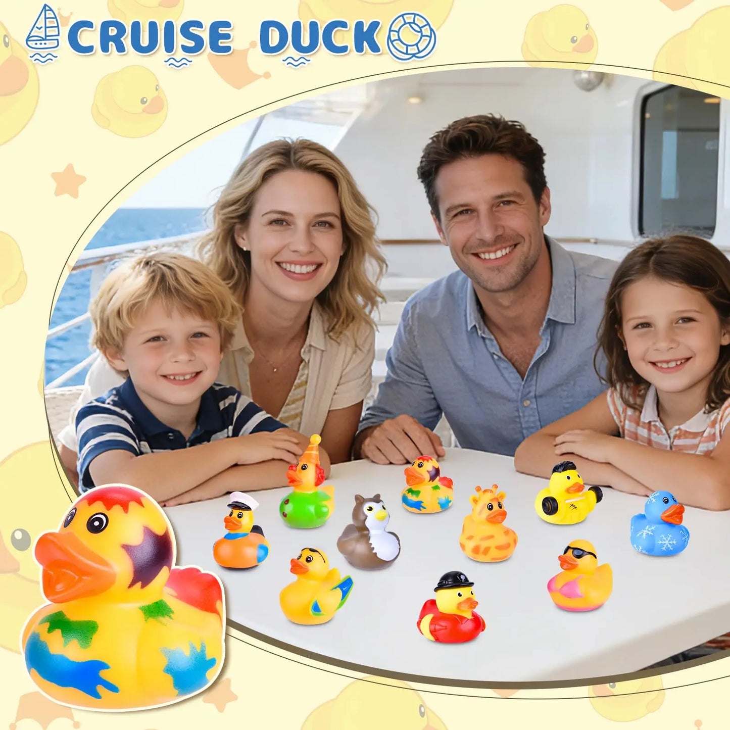 10/20/40/80PCS Rubber Ducks in Bulk Assortment Car Ducks for Ducking, Small Rubber Duckies for Toddler Baby Bath Toys Floater