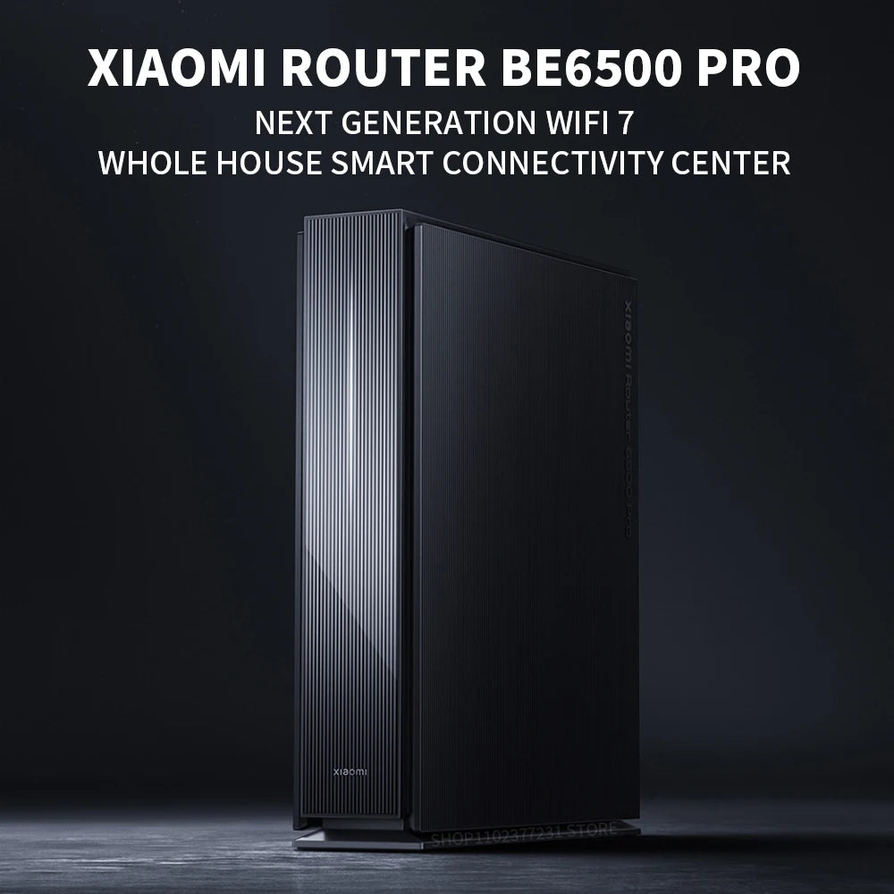 New Xiaomi Router BE6500 Pro WiFi 7 2.4/5GHz Mesh Dual Band Qualcomm 4-Core Processor Chinese Version,With adapter