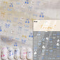 1pcs 5D Diamond Japanese White Lace Bow Nail Art Stickers Pearl Rhinestones Nail Decoration Adhesive Decals Slider DIY Accessory