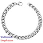 LUXUKISSKIDS Stainless Steel Couple Men/Woman Bracelets Fashion Curb Cuban Link Chains On Hand Rock Bracelet Wrist Jewelry Gifts