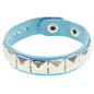 Punk Hip-hop Single Row Square Rivet Bangles Fashion Rock Opening Adjustable Couple Wristband for Women Men Jewelry Accessories