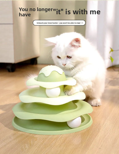Popular Turntable Toys Cat Toys Little Bee Tumbler Cat Teasing Artifact Turntable