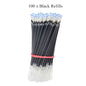 3 Gel Pens + 50 Refills Set 0.38mm Black Blue Red Ink Bulk Pens Thin Tip Journal Writing School Supplies Stationery Wholesale