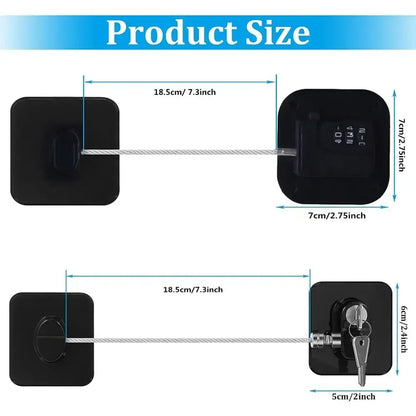 Refrigerator Door Lock, Child Proof Fridge Door Lock for Kitchen Freezer, Cabinets and Drawers, Air Oven Air Fryer, Closets