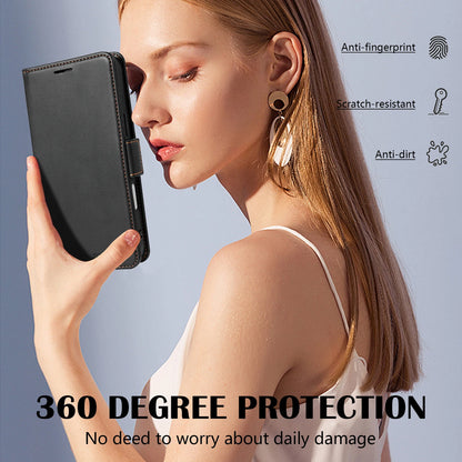 Wallet With Card Slot Bracket Magnetic Flip Leather Case For iPhone Air 17 Pro Max 16e 16 15 Plus 14 13 Mini Shockproof Card Bag