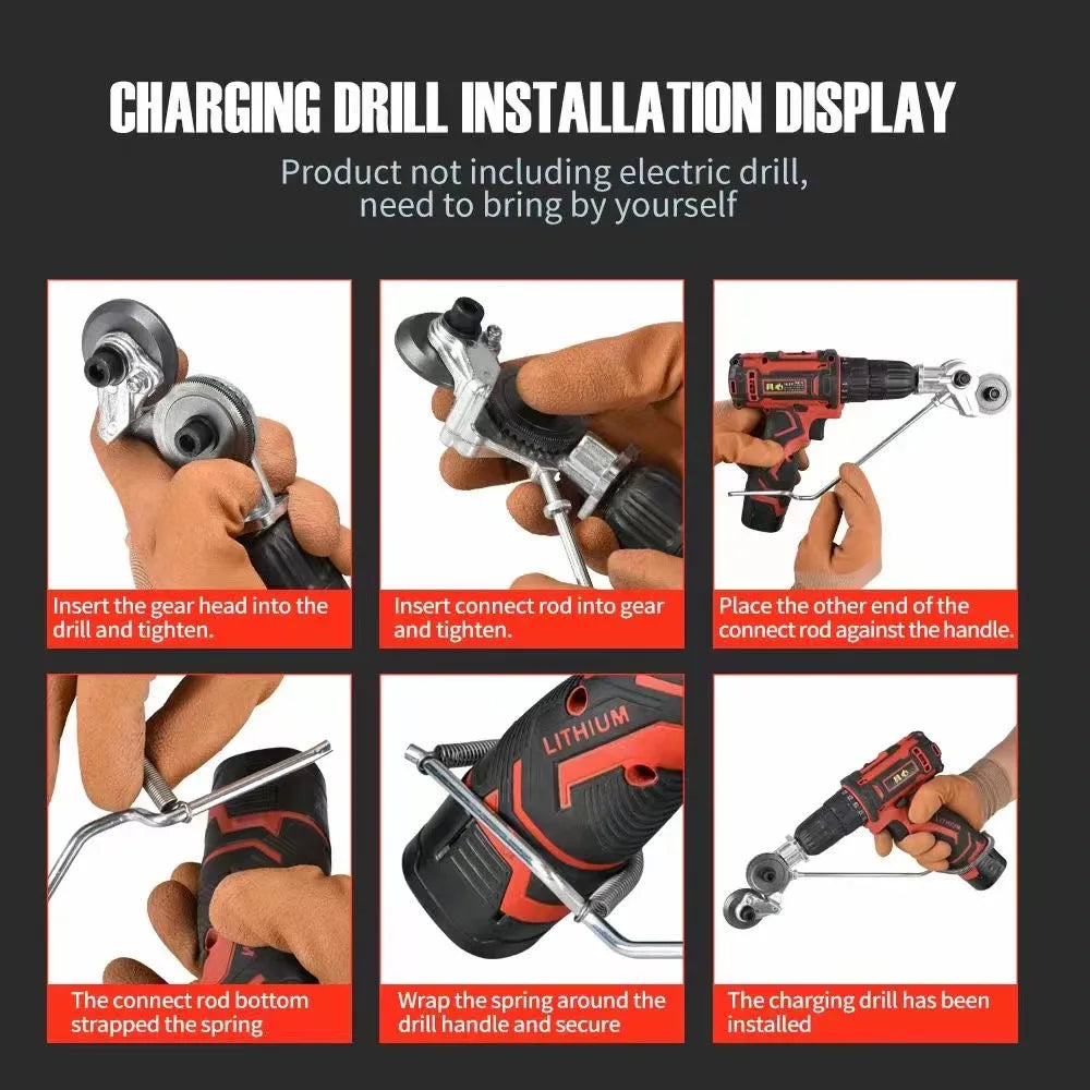 Electric Drill Convert Shears Plate Cutter Metal Sheet Cutter Tool Free Cutting Tool Nibbler Sheet Metal Cut Electric Scissor
