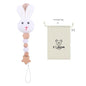 Cartoon Bunny Pacifier Chain Clip Wood Crochet Bear Teething Chain Baby Teether Soother Holder Newborn Chew Toys Pacifier Clips