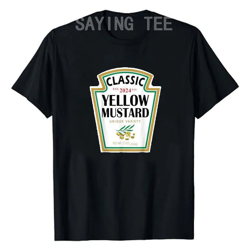 Red Ketchup Yellow Mustard DIY Costume Matching Couples Groups Halloween T-Shirt Gifts Lazy Easy Condiments Costumes Couple Tops