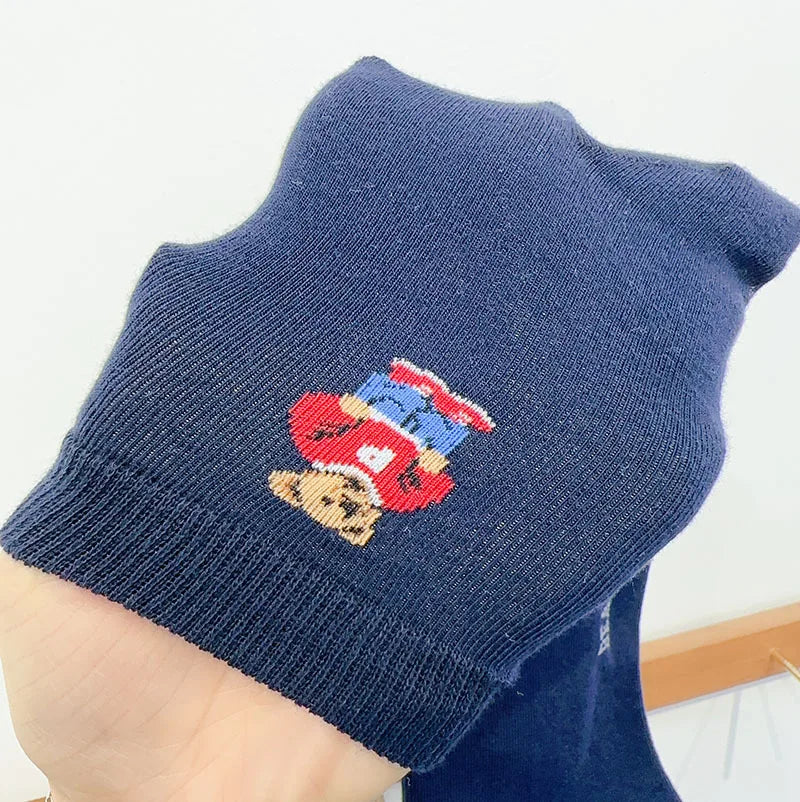 Good Quality Cartoon Gentleman Bear Men's Socks Cotton Harajuku Style Sport Boys Skateboard Novelty Breathable  Christmas Gifts