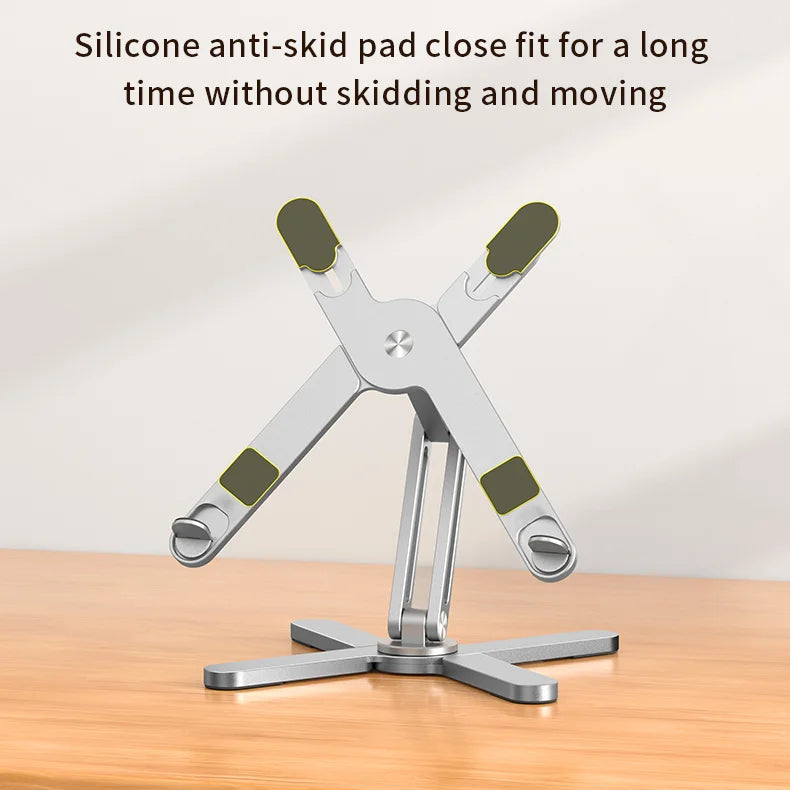 Foldable Laptop Stand 360°Rotation Notebook Table Aluminum Alloy Holder Portable Book Tablet Bracket with Heat Dissipation