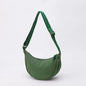 Nylon fabric zipper crossbody bag for men and women, crescent-shaped dumpling bag under the armpits, large capacity