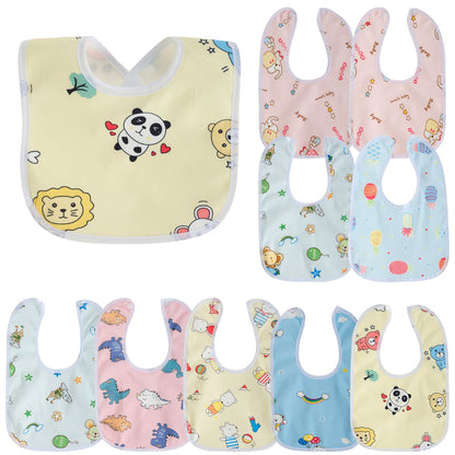 10/20pcs Baby Bib Set for Boys & Girls Breathable Baby Feeding Bibs Skin-friendly Drool Bib Set Drooling and Teething Bibs