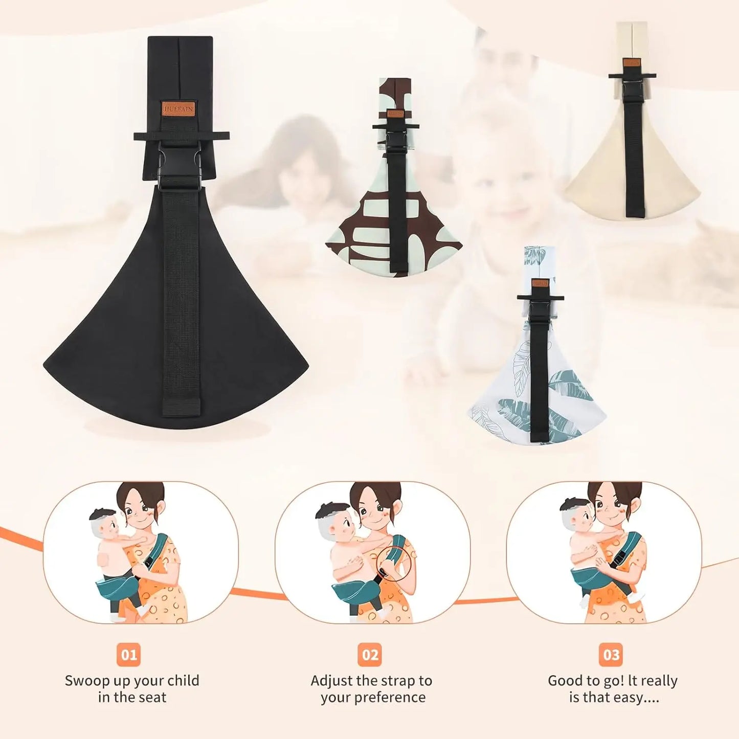 Portable Baby Carrier Wrap Toddler Accessories Multifunctional Strap Infant Bag Adjustable Shoulder Baby Carriers Sling for Kid