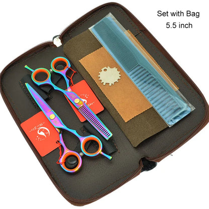 Meisha 5.5 inch Professional Hair Cutting Thinning Styling Tool Japan 440c Hairdressing Scissors Set Hair Salon Shears A0027A