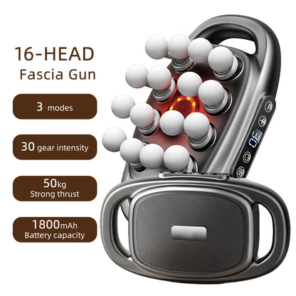 42-Heads Fascia Gun High-Frequency Vibration Body Massage Gun Back and Waist Massager Neck Shoulder Massager Muscle masajeador
