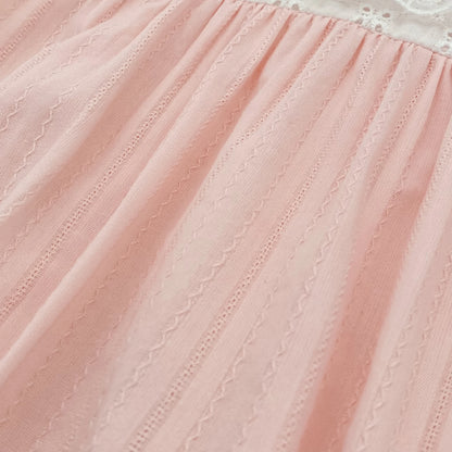 2026 New Newborn Baby Girl Bodysuits 0-24M Baby Girl Romper Summer Short Sleeved Cotton Lace Collar Baby Girl Jumpsuit