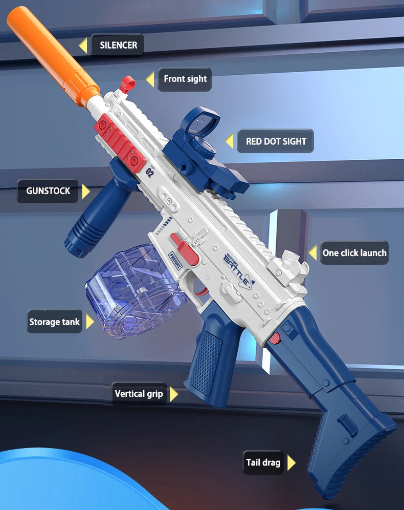 SCAR Electric Automatic Submachine M416 Water Gun Summer Outdoor Beach Firing Shooting Game Water Fight Toy for Children Gifts
