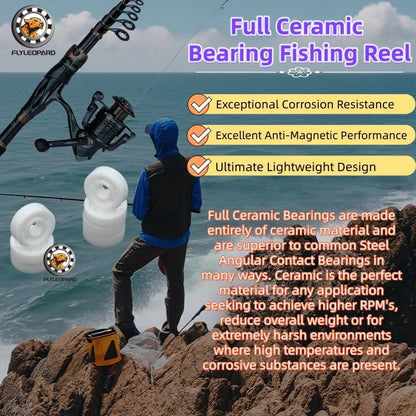 4Pcs 623CE Full Ceramic Bearing 3x10x4 mm ABEC-9 for Fishing Spinning Baitcasting Reel Corrosion Resistant Oil Free