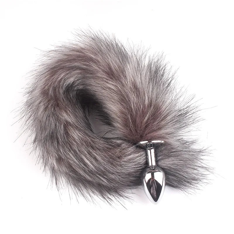 Cheap Anal Plug Metal Sexy Foxtail Anal Plug Role-play Sex Toy Male and Female Anal Plug Adult Game Couple Toys Sex Toys