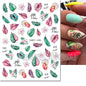 3d Nails Art Decals Spring Fruits Pink Full Tips Peony Magnolia Flowers Adhesive Sliders Stickers Decoration For Nails Manicure