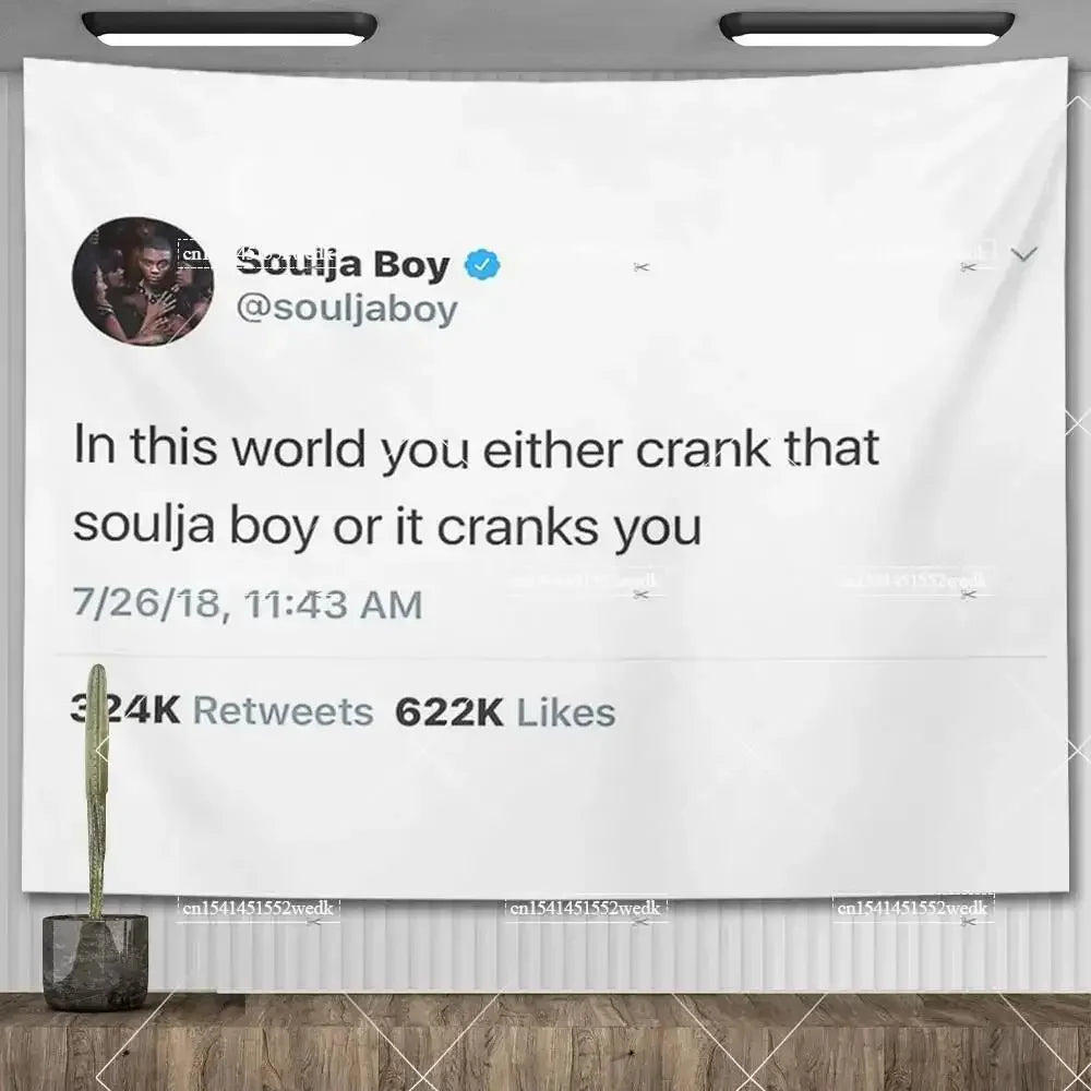 I'm The Reason I Smile Everyday Tapestry Kanye West Tweet Quote Wall Decor Flag Banner Meme Tapestrys Aesthetic Dorm Background