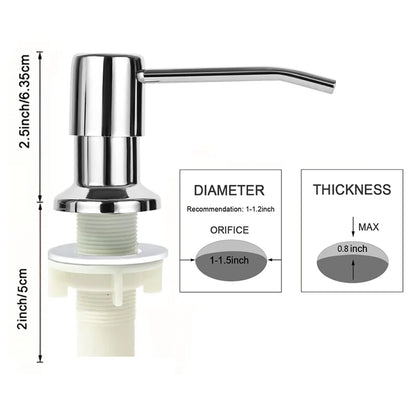 Soap Dispenser for Kitchen Sink, Kichen Sink Soap Dispenser,Extension Tube kit, Under Sink Soap Dispenser Pump, No Need More Ref