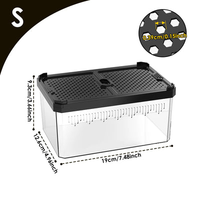 Magnetic Reptile Breeding Box with Sliding Cover Universal Design for Lizards Geckos Horned Frogs Snakes And Spiders