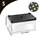 Magnetic Reptile Breeding Box with Sliding Cover Universal Design for Lizards Geckos Horned Frogs Snakes And Spiders