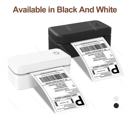 110mm Bluetooth Thermal Label Printer Wireless Shipping Label Printer Compatible with iPhone Android Windows Widely Used X4