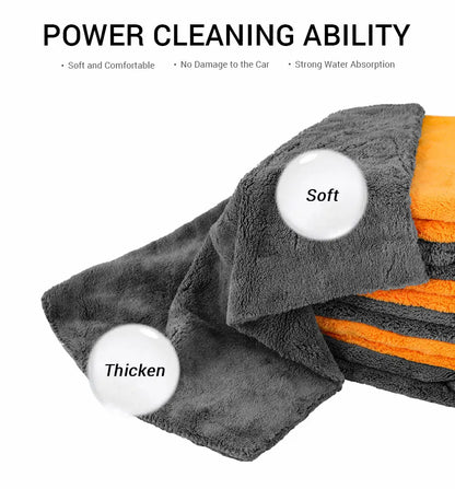 SEAMETAL 40X40cm Microfiber Towels Car Care Washing Thicken Towel Car Detailing Drying Cloth Cleaning Tool Auto Wash Accessories