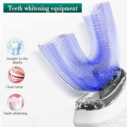 U-shaped Ultrasonic Electric Toothbrush 3 Modes Silicone Automatic Teeth Whitening Oral Care