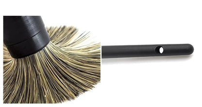 3Pcs Natural Boar Hair Car Detailing Brush Set Soft Bristle Car Cleaning Brush Kits Auto Tire Wheel Wash Exterior Accessories