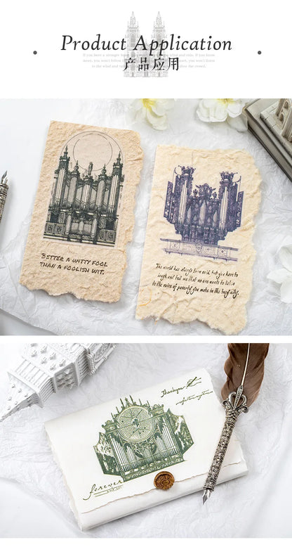 10pcs/lot Memo Pads Material Paper Medieval Castle Journal Scrapbooking paper Card Background Decoration Paper