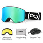 COPOZZ Magnetic Ski Goggles UV400 Protection Anti-Fog Ski Glasses Men Women Quick-Change Lens Snowboard Goggles with Two Options
