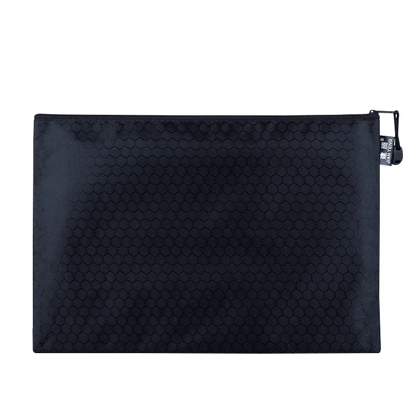 A4 Waterproof Canvas File Folders Football Pattern Thick File Bag Student Teacher Document Bag Business School Supplies