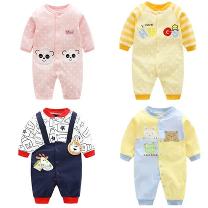 Spring Autumn Newborn Baby Boy Rompers Cotton Girls Clothes 0 to 12 Months Comfortable Babies Jumpsuits Clothing Onesies