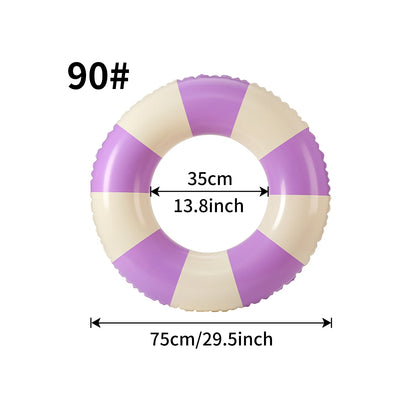 1PC Ins Style Macaron Inflatable Swimming Ring Adult Thickened Pool Float Summer Pool Party Water Toy