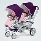Foldable Twin Baby Stroller,Double Seat Baby Stroller for Two Babies,Shock-absorbing Twin Baby Stroller,Multi-function
