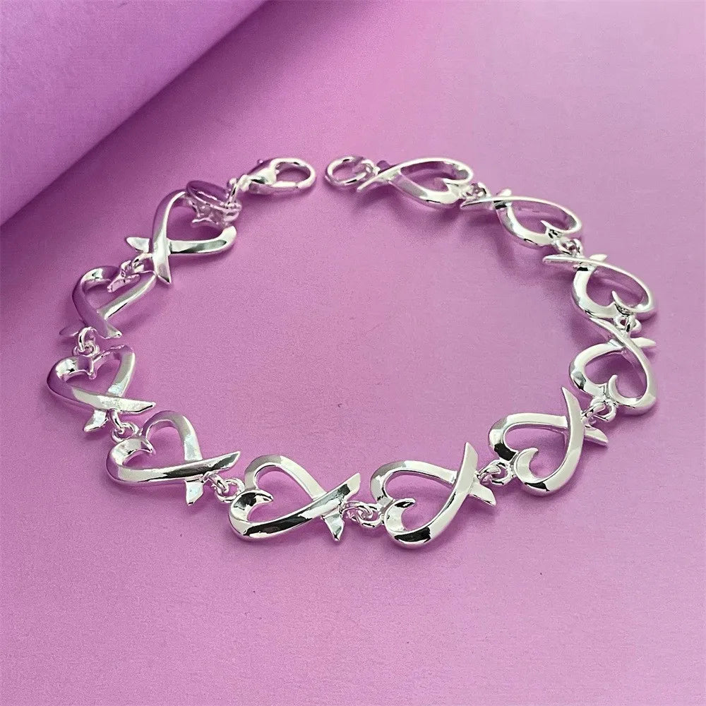 925 Sterling Silver Bracelets for Women Wedding Lady Cute Noble Pretty Jewelry Fashion Nice Chain Free Shipping Hot Gifts