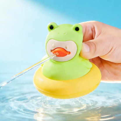 BPA Free Baby Silicone Bath Toys Cute Duckling&Frog Shape Floating Water Toy for Infants Toddlers Fun Bathroom Toys Babies Gifts