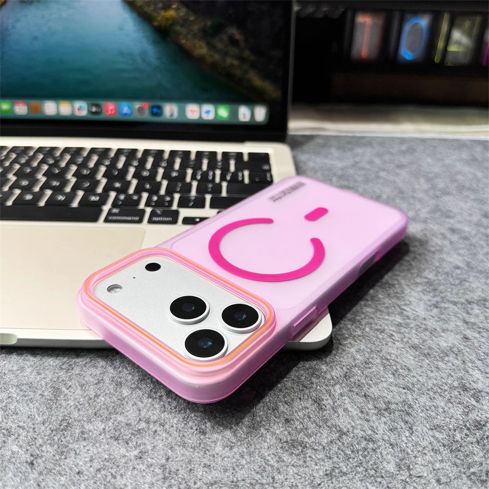 Magnetic Matte Translucent Barcode Slim Hard Case For iPhone 17 Pro Max Air 16 15 14 Plus 13 12 For Magsafe Frosted Cover Shell