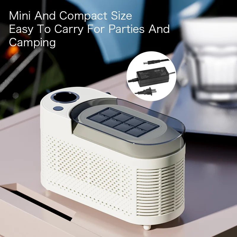 Electric Small Ice Maker Home Dormitory Office Camping Ice Automatic Ice Making Box Ice Machine Home Car Dual Use 12/110/220V
